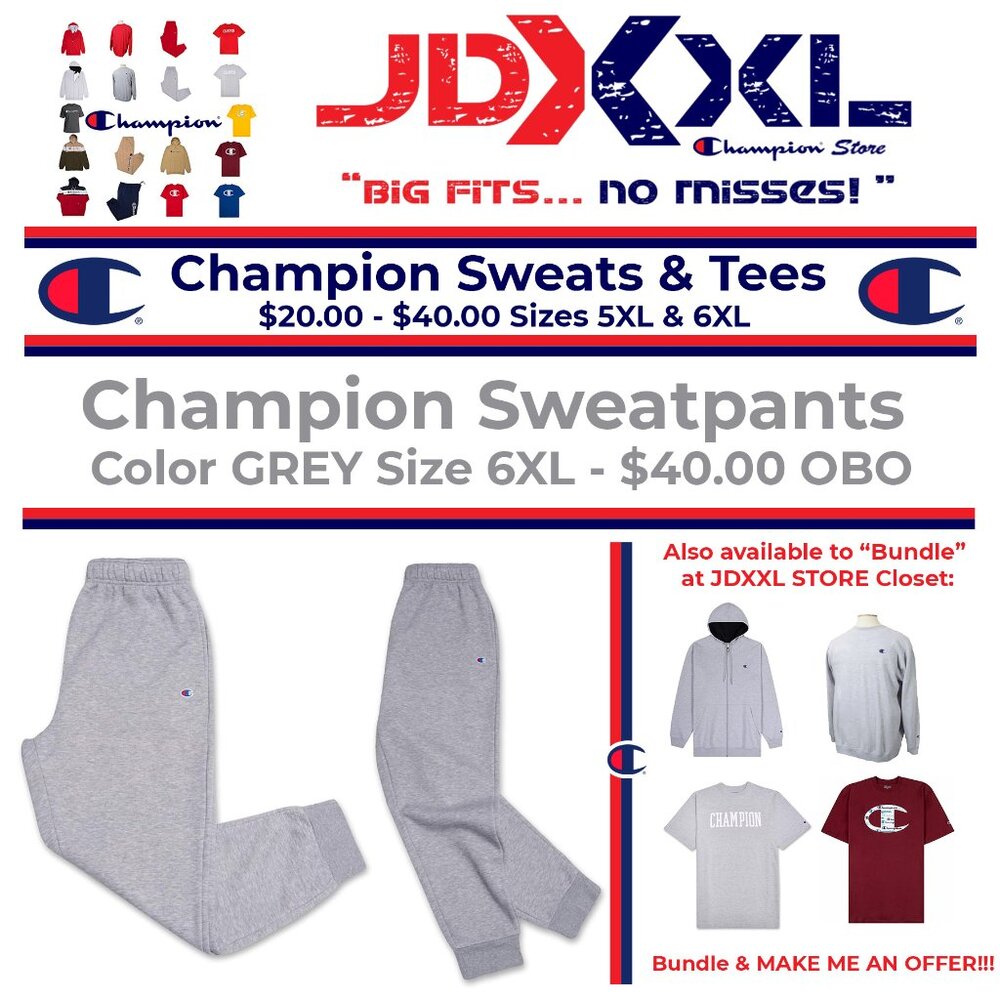 Champion Power Blend Sweatpants - Heather Grey